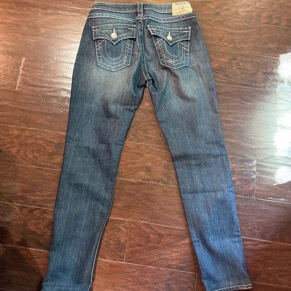Woman’s True Religion Skinny Jeans Dark blue Size 31 X 30 EXC - Picture 1 of 12